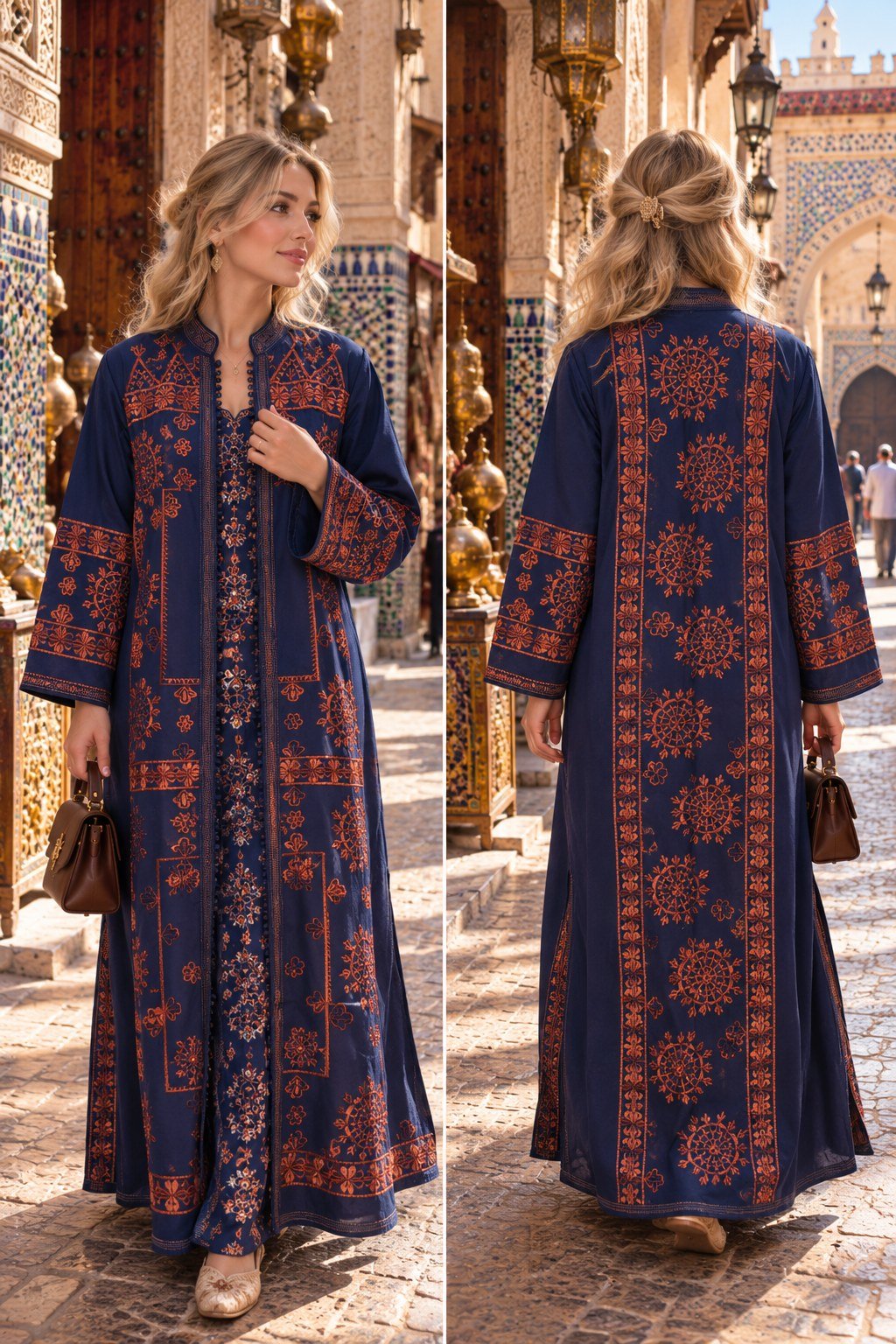 Linen Caftan · Fassi Embroidery