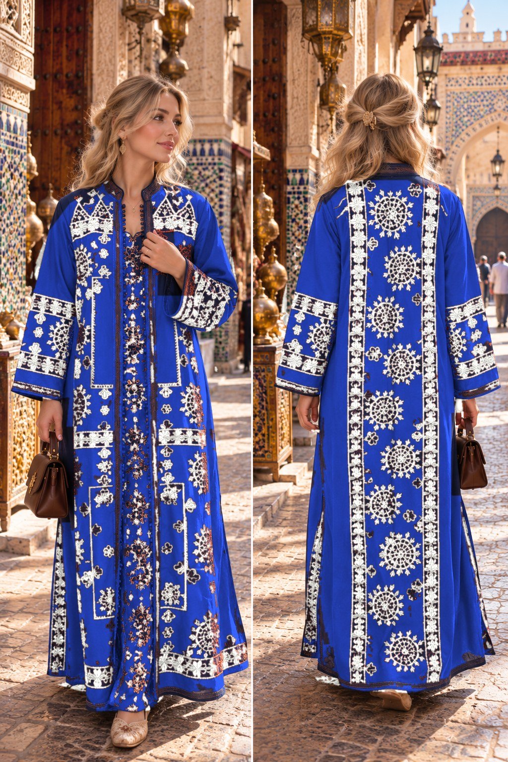 Linen Caftan · Fassi Embroidery - Image 2