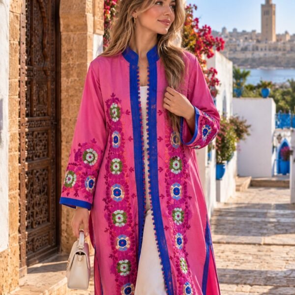 Linen Caftan · Rbati Embroidery