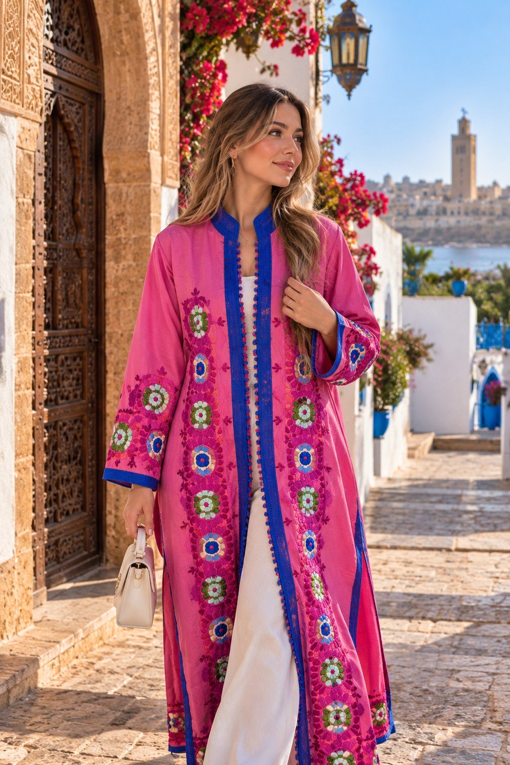 Linen Caftan · Rbati Embroidery