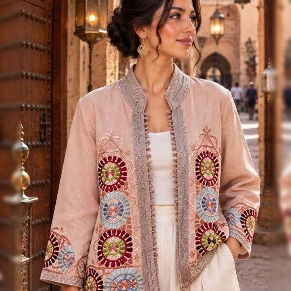 Linen Jacket · Rbati Embroidery