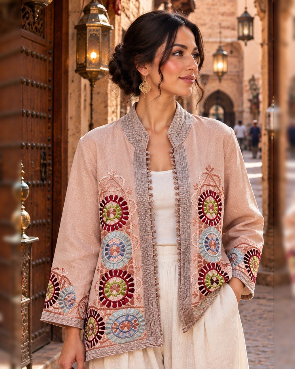Linen Jacket · Rbati Embroidery