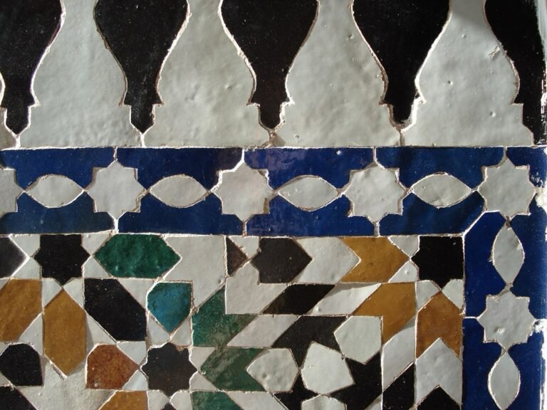 Moroccan zellige tiles in Marrakech